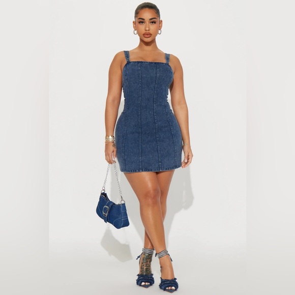 Carla Denim Mini dress - Picture 1 of 3